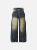 DAXUEN Wide-leg distressed denim jeans in light and dark washes