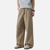 DAXUEN Wide-leg jeans in dark grey and light brown