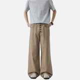DAXUEN Wide-leg jeans in dark grey and light brown