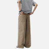 DAXUEN Wide-leg jeans in dark grey and light brown