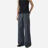 DAXUEN Wide-leg jeans in dark grey and light brown