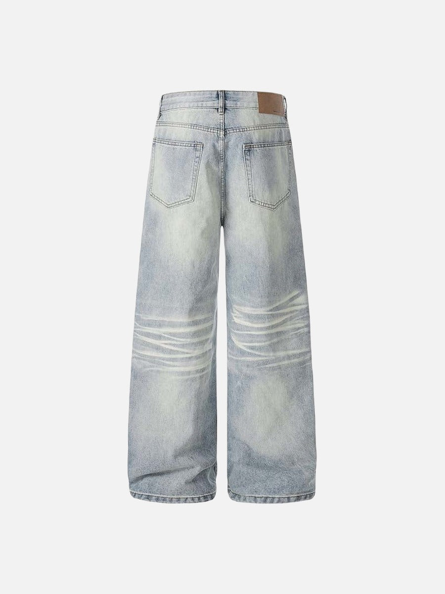 DAXUEN Wide-leg jeans in light faded blue wash