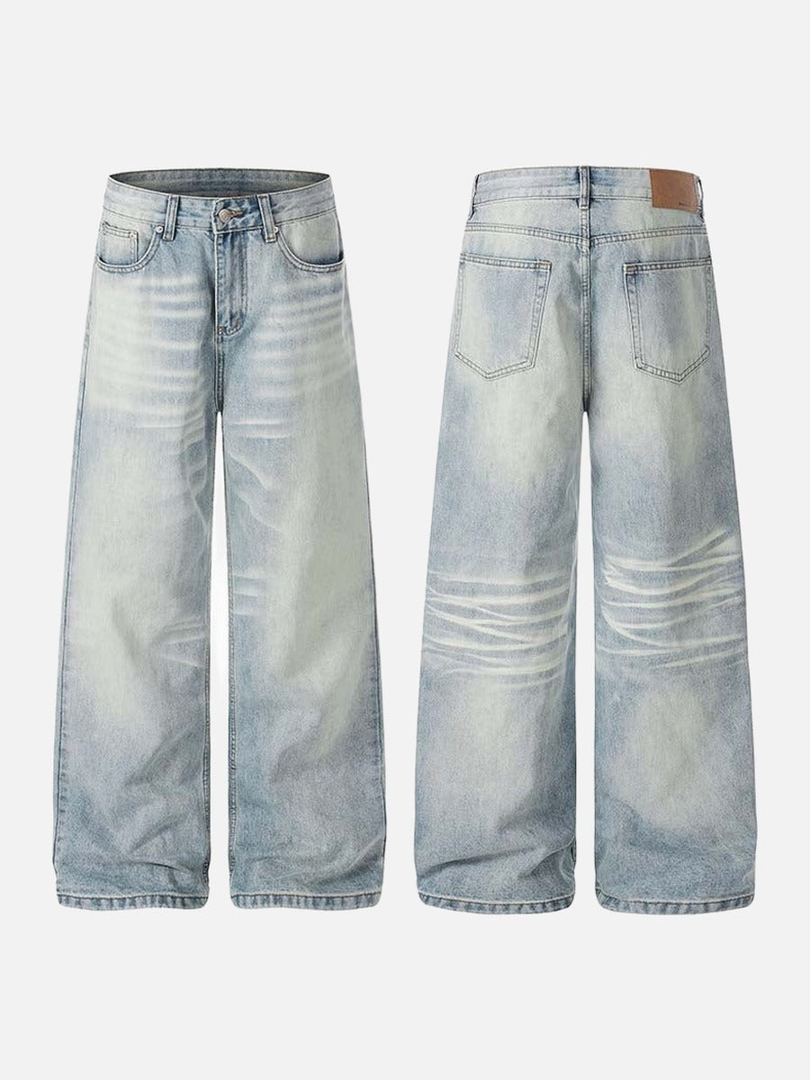 DAXUEN Wide-leg jeans in light faded blue wash