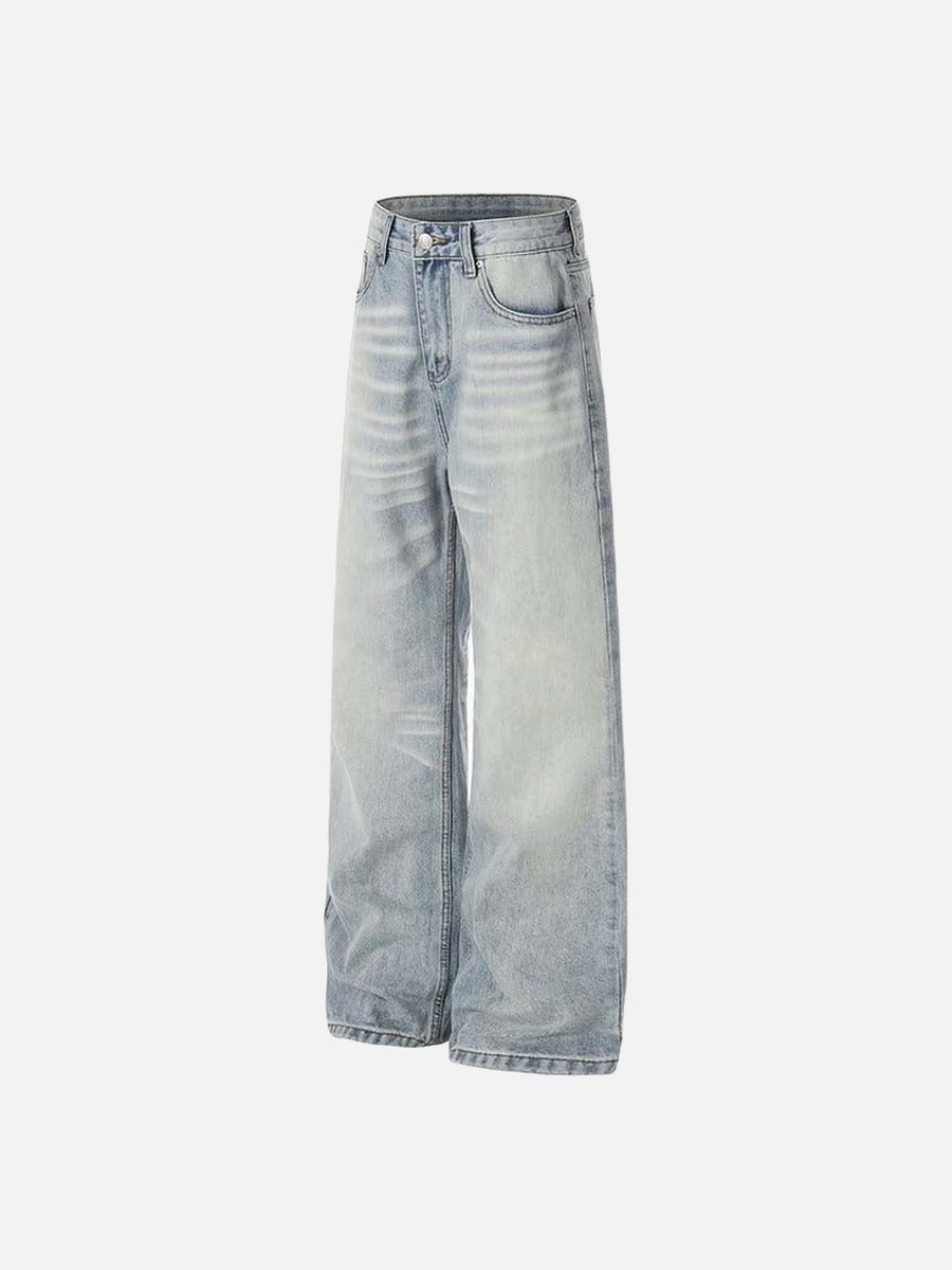 DAXUEN Wide-leg jeans in light faded blue wash