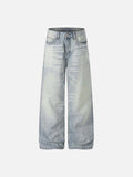DAXUEN Wide-leg jeans in light faded blue wash