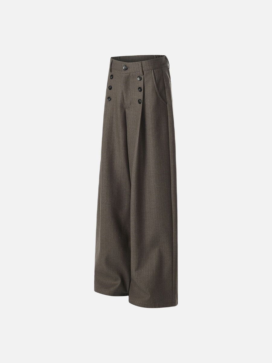DAXUEN High-waisted wide-leg palazzo pants with pinstripes