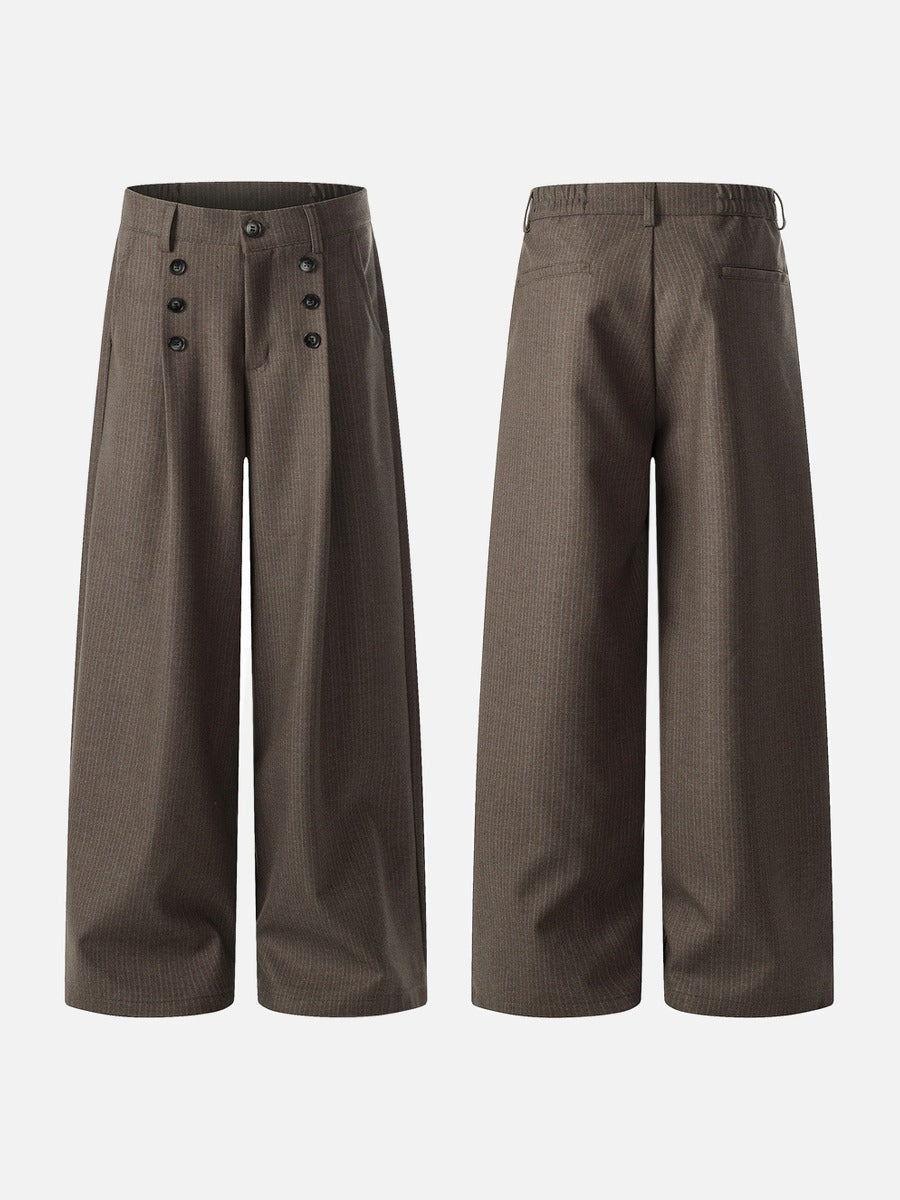 DAXUEN High-waisted wide-leg palazzo pants with pinstripes