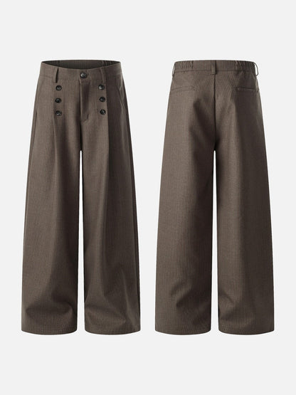 DAXUEN High-waisted wide-leg palazzo pants with pinstripes