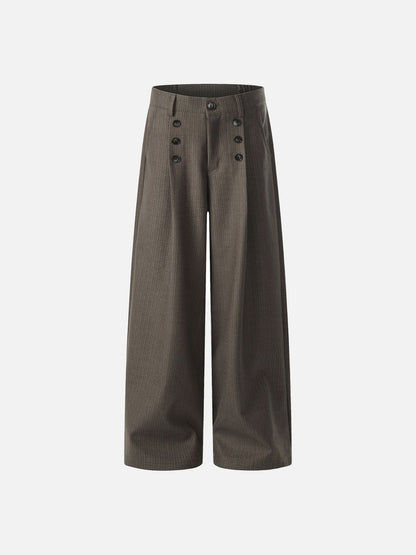 DAXUEN High-waisted wide-leg palazzo pants with pinstripes