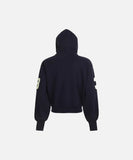 DAXUEN Cropped relaxed-fit hooded sweatshirt with graphics