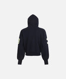 DAXUEN Cropped relaxed-fit hooded sweatshirt with graphics