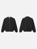 DAXUEN black and white reversible striped bomber jacket