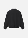 DAXUEN black and white reversible striped bomber jacket