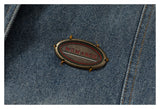 DAXUEN blue denim and leopard fleece reversible vest