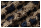 DAXUEN blue denim and leopard fleece reversible vest