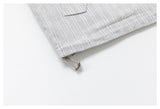 DAXUEN light cream and grey striped reversible jacket