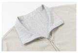 DAXUEN light cream and grey striped reversible jacket