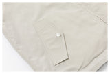 DAXUEN light cream and grey striped reversible jacket