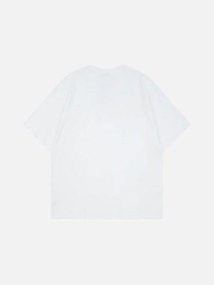 DAXUEN Oversized short-sleeve t-shirt with rhinestone embellishments