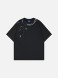 DAXUEN Oversized short-sleeve t-shirt with rhinestone embellishments