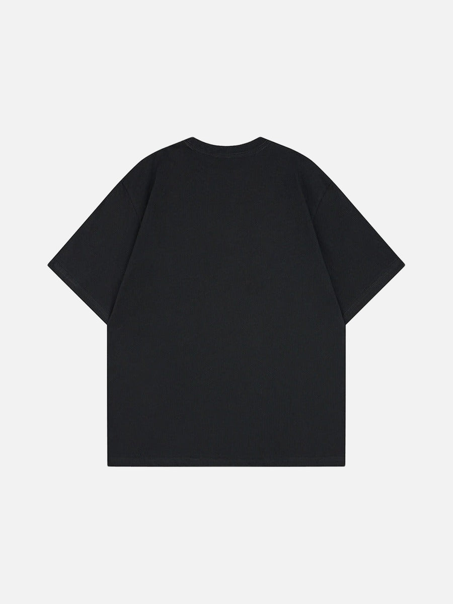 DAXUEN Oversized short-sleeve t-shirt with rhinestone embellishments