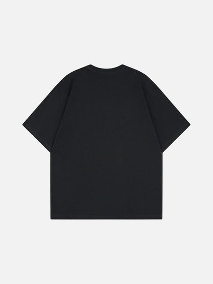 DAXUEN Oversized short-sleeve t-shirt with rhinestone embellishments