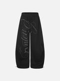 Rhinestone Script Wide-Leg Sweatpants