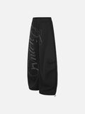 Rhinestone Script Wide-Leg Sweatpants