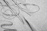 Rhinestone Script Wide-Leg Sweatpants