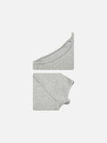 DAXUEN black ribbed scoop neck t-shirt with logo