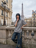 DAXUEN Men's short-sleeved ribbed t-shirt with button detail — model photo