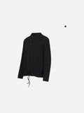 DAXUEN Ribbed long sleeve Henley top with adjustable hem — model photo