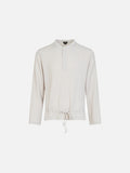 DAXUEN Ribbed long sleeve Henley top with adjustable hem