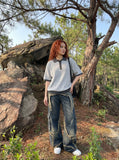 DAXUEN Relaxed fit ribbed knit polo shirt — model photo
