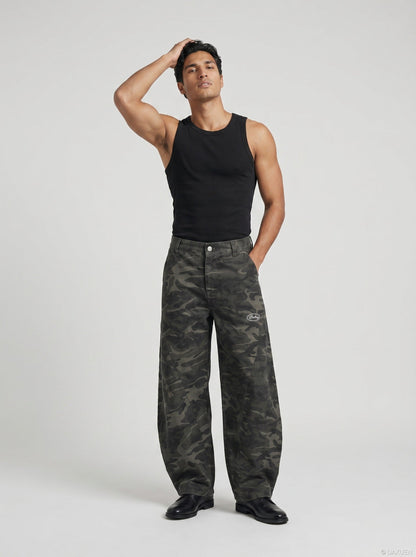 DAXUEN Men's sleeveless ribbed tank top — model photo