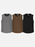 DAXUEN Ribbed sleeveless top for men