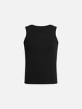 DAXUEN Men's slim-fit ribbed tank top in black and white
