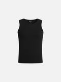 DAXUEN Men's slim-fit ribbed tank top in black and white