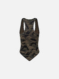 Rivet camouflage sleeveless top