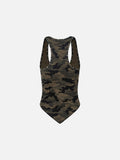 Rivet camouflage sleeveless top