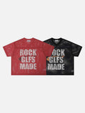 DAXUEN Oversized mesh short-sleeve V-neck T-shirt