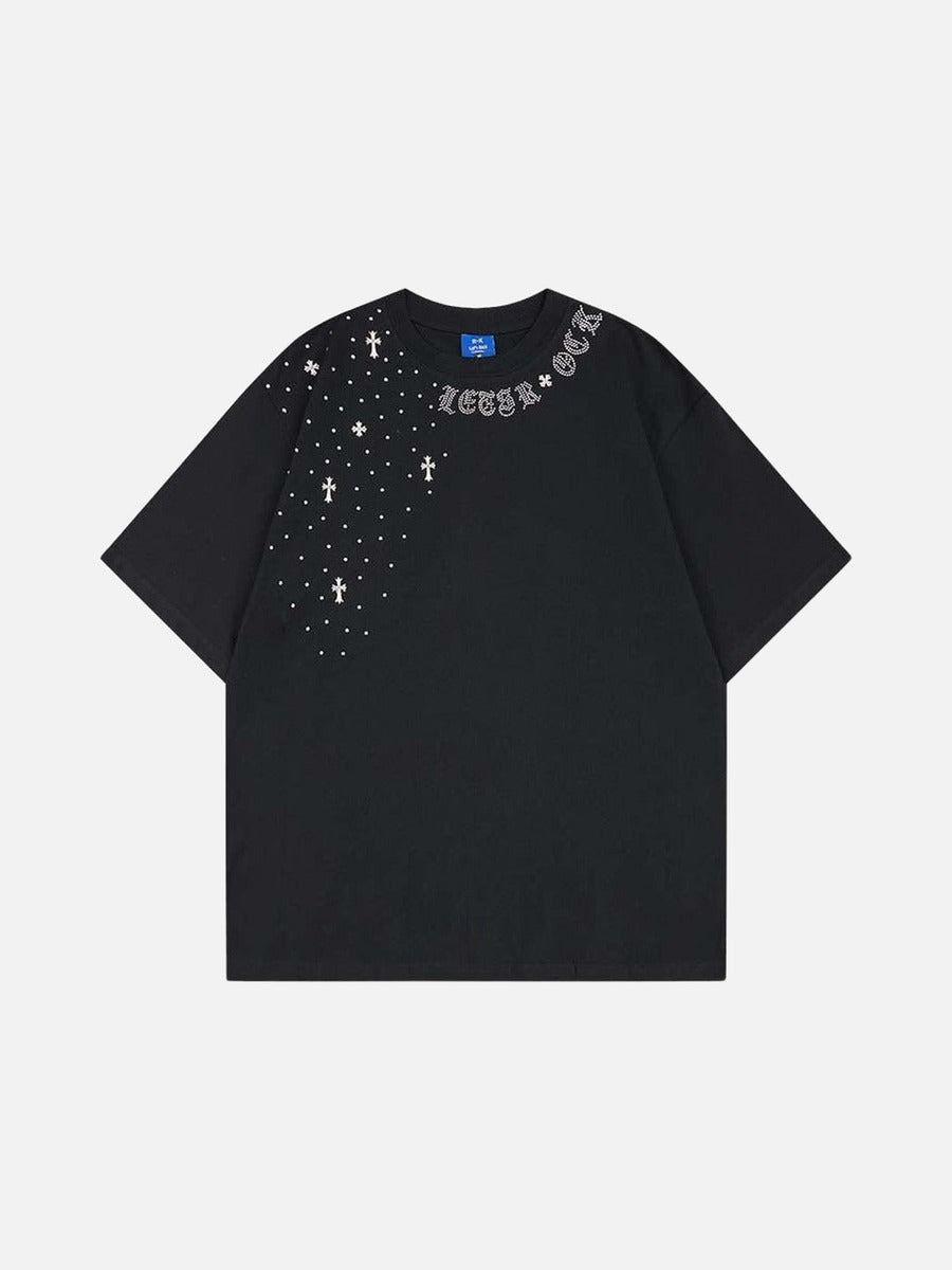 DAXUEN Oversized crewneck t-shirt with embellishments