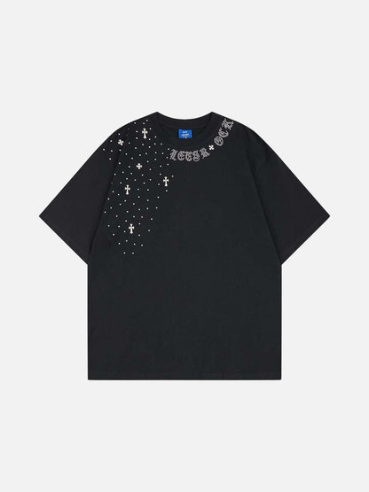 DAXUEN Oversized crewneck t-shirt with embellishments