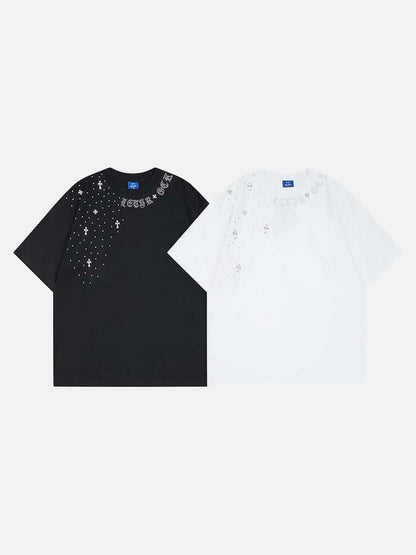 DAXUEN Oversized crewneck t-shirt with embellishments