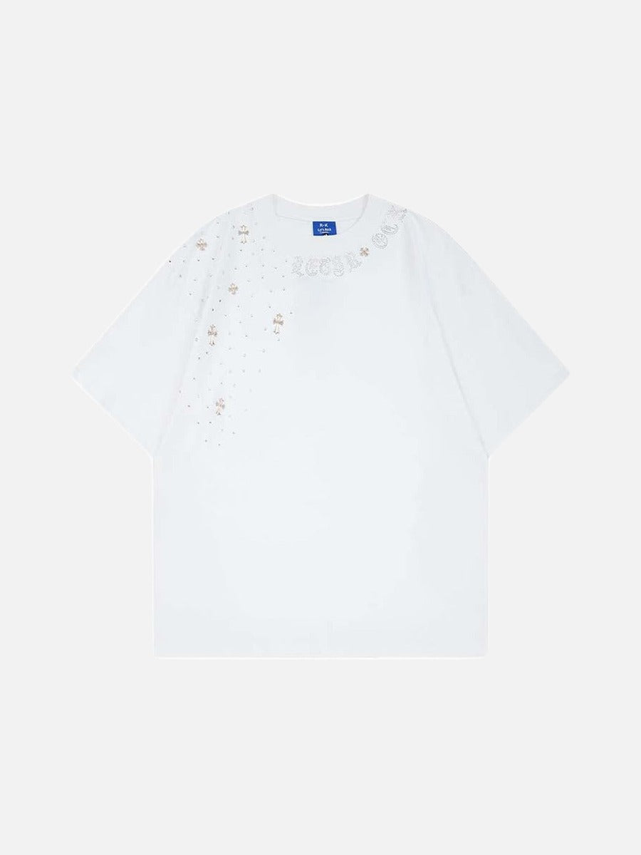 DAXUEN Oversized crewneck t-shirt with embellishments