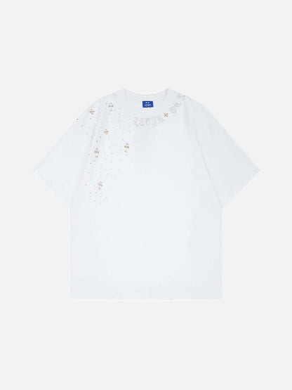 DAXUEN Oversized crewneck t-shirt with embellishments