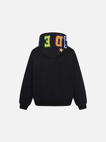 DAXUEN Hooded sweatshirt with rocking horse embroidery