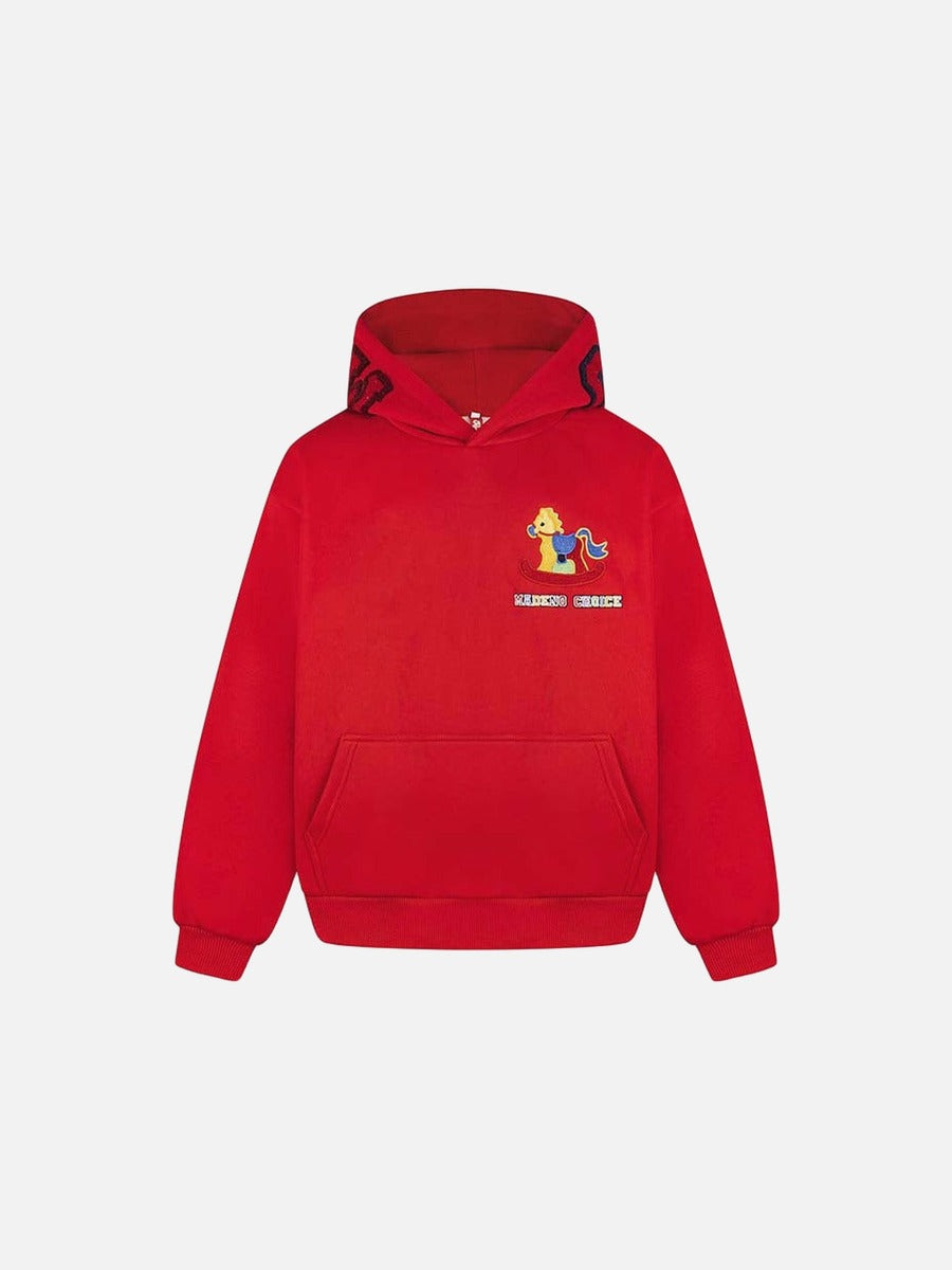 DAXUEN Hooded sweatshirt with rocking horse embroidery