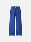 DAXUEN royal blue wide-leg pants with button details