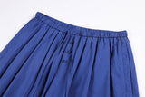 DAXUEN royal blue wide-leg pants with button details